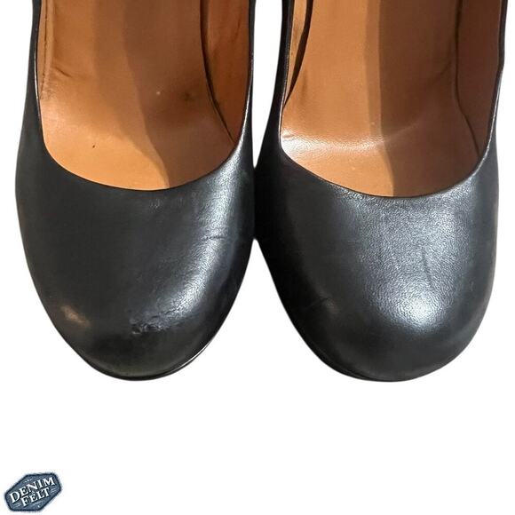 Gucci Women’s Betty Designer Black Leather Round Toe Platform Pumps/Heels - Picture 8 of 16